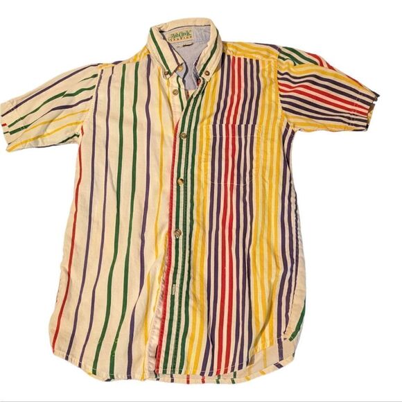 Vintage kids‎ Ash Creek rainbow striped button up shirt - Picture 1 of 6